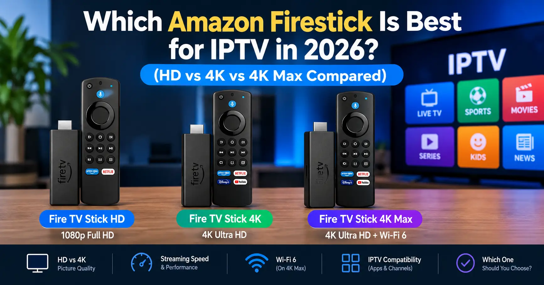 Which Amazon Firestick Is Best for IPTV in 2026? (HD vs 4K vs 4K Max Compared)